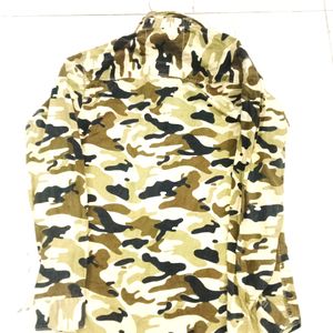 Men Party Wear Shirt Military