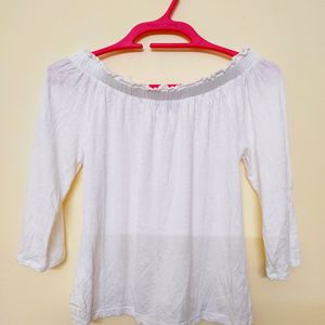 ATMOSPHERE Off-shoulder White Top