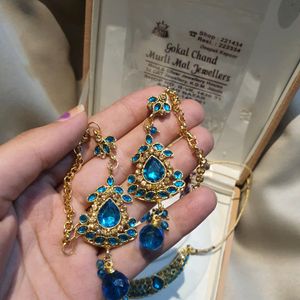 💙4 Piece Wedding Wear Necklace Sahare & Mangtika