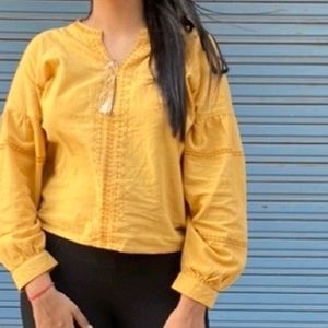 Yellow Long Sleeve High Quality Top