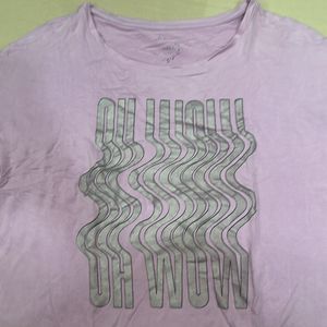 Soft Lavender Casual T-Shirt