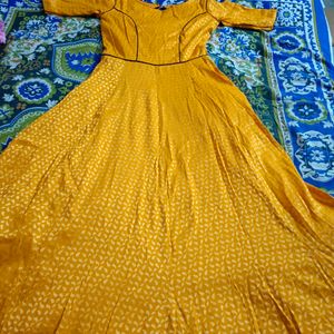 Yellow Desinger Frock