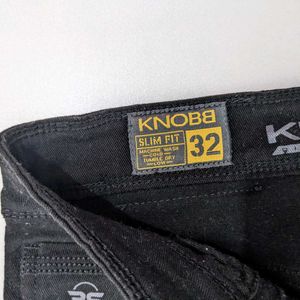 Men's Black Slim Fit Jeans (32)