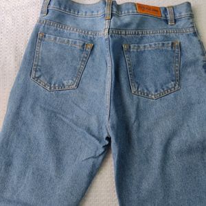 Blue Straight Jeans Women