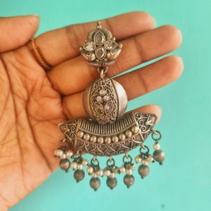 Stones And Pearls Studded Large Replica Chandbali