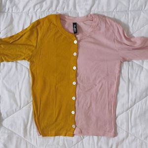 two tone cutesy top