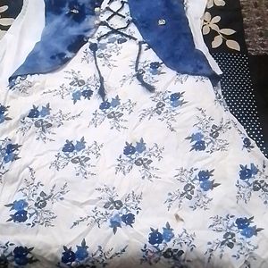 Girls Suit Smart Naby Blue And White