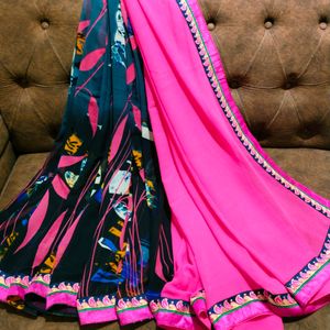 Synthetic Border Saree