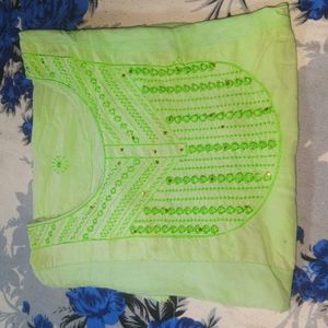 light green kurta for women