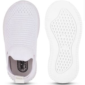 FIRST CRY KATS Perforated Slip On Shoes-White