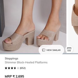 Shimmer Block Heels