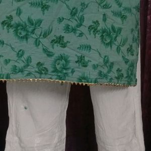 Floral Print Cotton Kurta Set