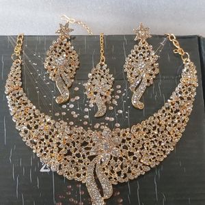 Golden Plated Jwellery Full Neckless Set