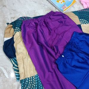 Purple And Blue Pants  For Women