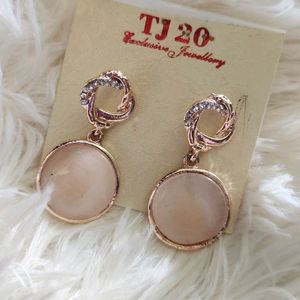 Pastel Pink Crystal Earrings