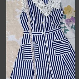 Blue & White Stripe Dress