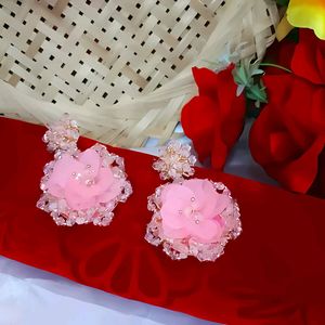 Trendy Design Flower Long Earrings for Girl