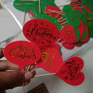 Christmas Day ⛄  Cake 🍰 Toppers (With Free Gift)