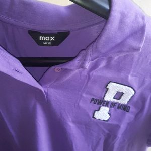 Collar T Shirt Purple