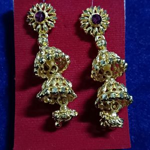 Golden Latkan Earrings.