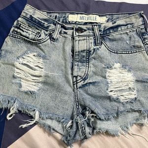 brandy melville distressed shorts