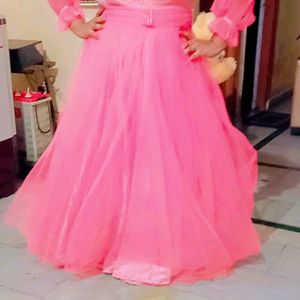Customized Rani Pink Full Flare Dress 👗
