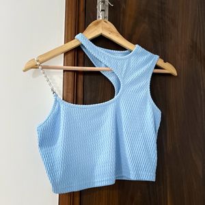 Blue Pearl Strap Top