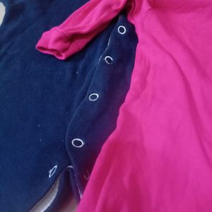 Pink And Blue Rompers