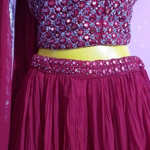 amazing mirror  work lehenga