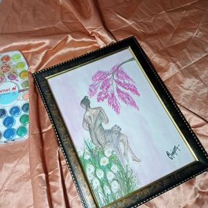 Girl Painting Frame