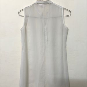 Off White Sheer Top