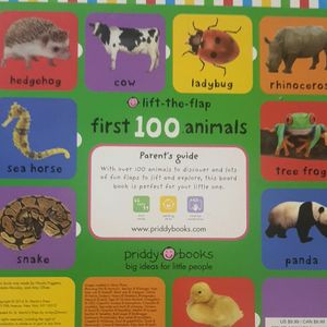 🔥🔥Lift the flap first 100 animals by Priddy books Board book