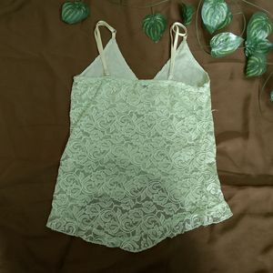 Green Net Aline Top.