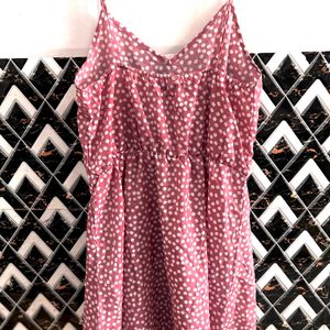 SHEIN Pink Ditsy Floral Print Cami Dress