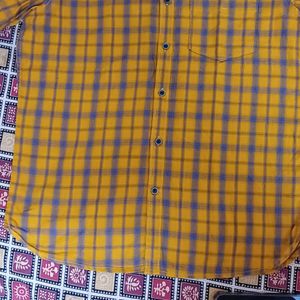 Mustard Blue Check Shirt