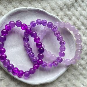 Purple Dramatic Family Stack Bracelet