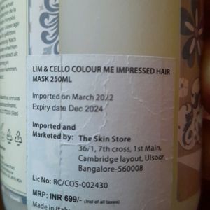 Lim & Cello| Color Me Impressed| Hair Mask