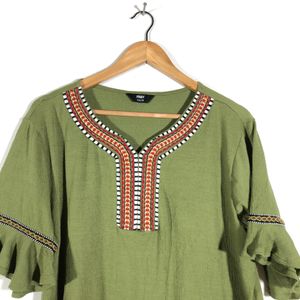 Olive Green A-Line Top(Women’s)