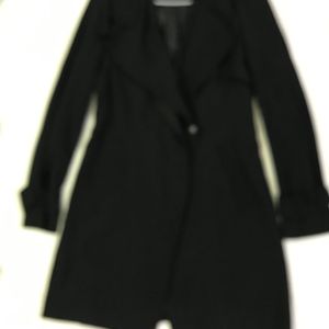 Light Weighted Black Trench Coat Bust 34-36