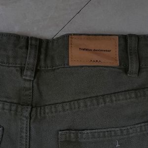 Green Cargo Pants Zara