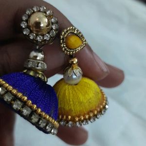 Silk Thread Jhumkaas Combo