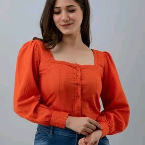 Cotton Shirt Top Full Sleeve