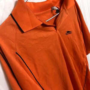 Orange Short Sleeve Polo T Shirt