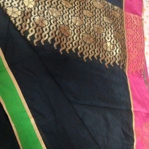 Black Zari Work Comfortable Cotton Saree