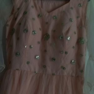 Peach Colour Long Gown