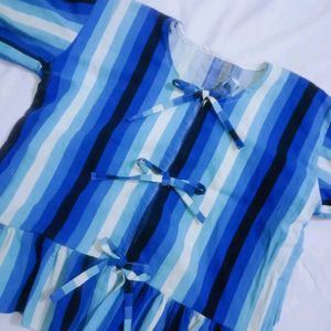 Blue Striped Pinteresty Top