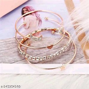 Stylish Studded Moon Star Heart Combo of 4 Bracele