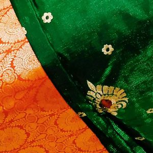 Satin Silk Zari WorkFestive Wear Saree