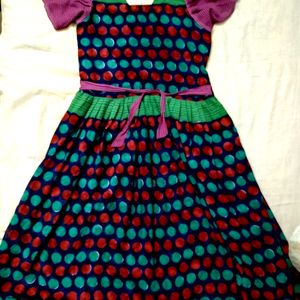 Retro Theme Flared Polka Dot Dress