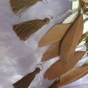 Exquisite Feather Drop Dream Catcher Earrings